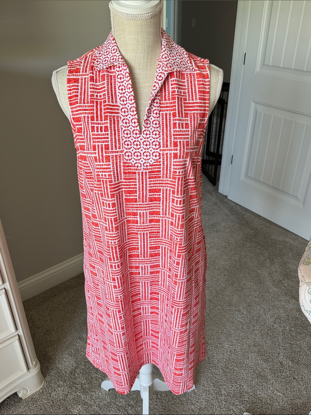 J. McLaughlin Orange Sleeveless Shift Dress